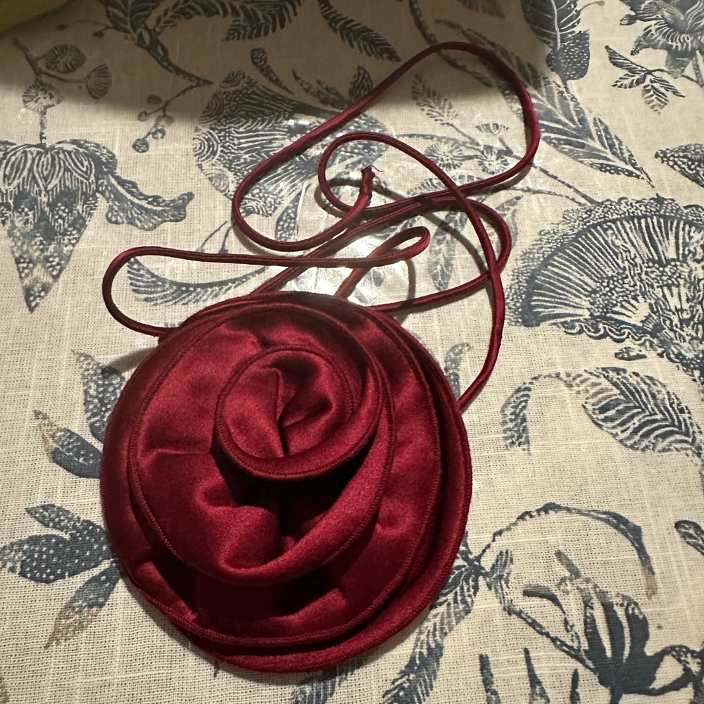 The Bar Burgundy Rose Brooch